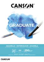 Aquarelpapier canson graduate 20vel 250gr a4 wit