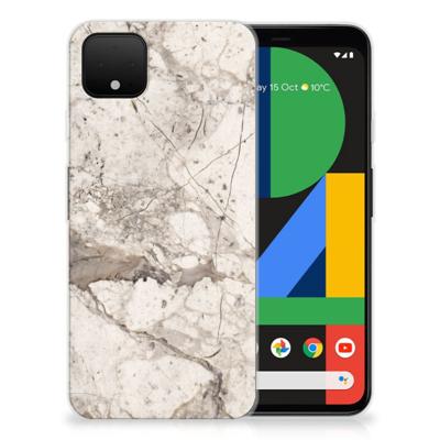 Google Pixel 4 XL | TPU | Siliconen hoesje | Marmer Beige