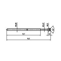 PTR Hartmann 1007-A-0.7N-AU-0.9 Precisietestpen met veercontact - thumbnail