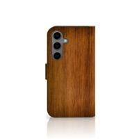 Samsung Galaxy S25 | Book Style Case | Donker Hout Samsung Galaxy S25 | Book Style Case | Donker Hout