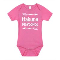 Baby rompertje - hakuna mapoopoo - roze - kraam cadeau - babyshower - thumbnail