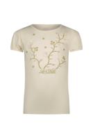 Le Chic Zomer t-shirt meisjes Ivoor wit - parels & bloemen - Nommy Le Chic Zomer t-shirt meisjes Ivoor wit - parels & bloemen - Nommy