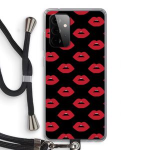 Lips: Samsung Galaxy A72 5G Transparant Hoesje met koord
