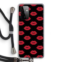 Lips: Samsung Galaxy A72 5G Transparant Hoesje met koord