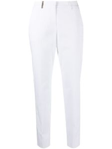 Peserico pantalon cigarette à taille haute - Blanc