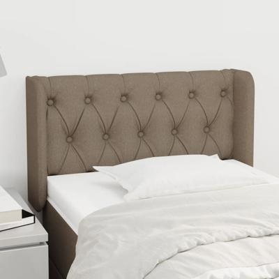Hoofdbord met randen 83x16x78/88 cm stof taupe