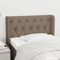 Hoofdbord met randen 83x16x78/88 cm stof taupe