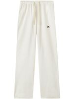 Palm Angels pantalon en coton à lien de resserrage - Blanc