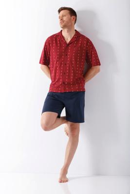 Rode doorknoop heren shortama Hajo