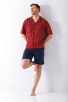 Rode doorknoop heren shortama Hajo