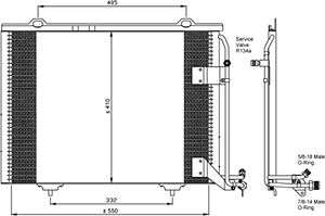 Condensor, airconditioning 35463