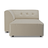 HKliving Vint bank left divan Pure Ivory