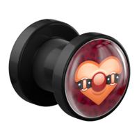 Tunnel met Heart "Erotica" Design Acryl Tunnels & Plugs