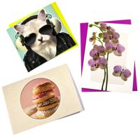 Wenskaart paperclip zonder tekst 12 stuks