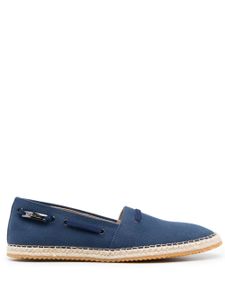 Roberto Cavalli espadrilles en daim à bout amande - Bleu