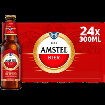 Amstel Pilsener Bier Fles 24 x 300ml Krat bij Jumbo