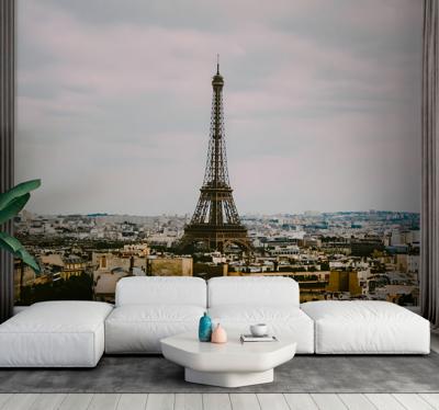 Fotobehang Paris Eiffeltoren in het midden van