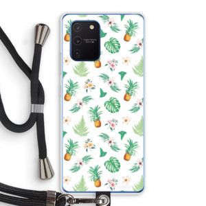 Ananas bladeren: Samsung Galaxy Note 10 Lite Transparant Hoesje met koord