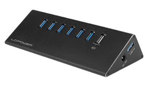 LC-Power USB Hub USB 3.2 Gen 1 (3.1 Gen 1) Type-A 5000 Mbit/s Zwart