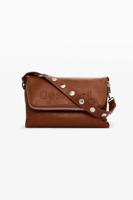 Schoudertas met leerlook - BROWN - U