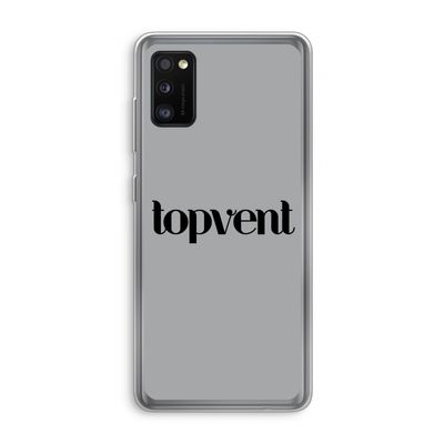 Topvent Grijs Zwart: Samsung Galaxy A41 Transparant Hoesje