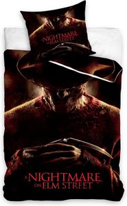 Warner bros. Dekbedovertrek A Nightmare on Elm street - 140 X 200 cm - 70 x 90 cm - Zwart