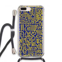 Majorelle Blue Print: iPhone 7 PLUS Transparant Hoesje met koord