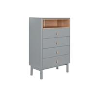Ladekast Home ESPRIT Blauw Grijs Polypropyleen Hout MDF 80 x 40 x 117 cm