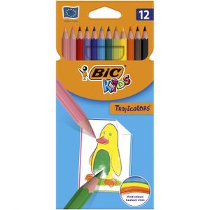 Kleurpotloden Bic Kids Tropicolors blister ÃƒÆ’ 12 stuks