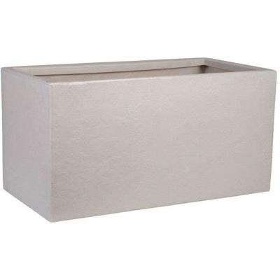 Bloempot - STRATA - Geribbelde bak - Ø 38,5 cm x 17,5 cm H x 46,5 cm L - Steenkleur
