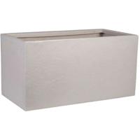Bloempot - STRATA - Geribbelde bak - Ø 38,5 cm x 17,5 cm H x 46,5 cm L - Steenkleur