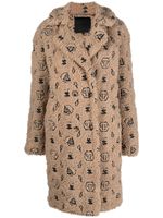 Philipp Plein manteau à motif monogrammé - Tons neutres