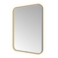 Spiegel Hotbath &MORE 80x60 cm LED-Verlichting Spiegelverwarming Rechthoek Afgerond Geborsteld Gunmetal