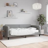 Slaapbank met matras 90x200 cm stof lichtgrijs