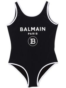 Balmain Kids maillot de bain à logo imprimé - Noir