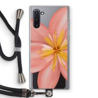 Pink Ellila Flower: Samsung Galaxy Note 10 Transparant Hoesje met koord