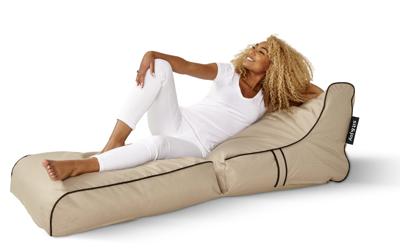 'Hawaii' Sand Zitzak Lounge - Wit / Ecru - Weerbestendig - Sit&Joy