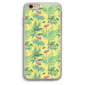 Flamingo party: iPhone 6 Plus / 6S Plus Transparant Hoesje