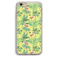 Flamingo party: iPhone 6 Plus / 6S Plus Transparant Hoesje