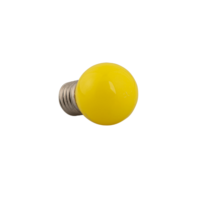 LED lamp geel feestverlichting P45 1W PVC bol E27 fitting geheel jaar door buiten te gebruiken