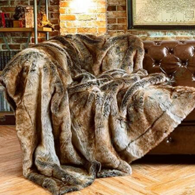 153 x 203 cm Zachte En Donzige Deken Van Imitatiebont Imitatiebont In Wasbeer-stijl Luxe Dikke En Warme Sprei