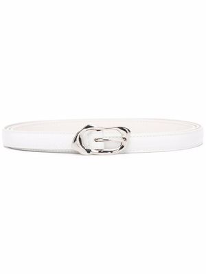 Alexander McQueen ceinture en cuir à boucle - Blanc