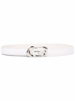 Alexander McQueen ceinture en cuir à boucle - Blanc