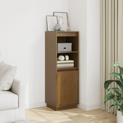 Hoge kast 37x34x110 cm massief grenenhout honingbruin