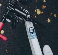 Fiets sticker GPS blauw - thumbnail