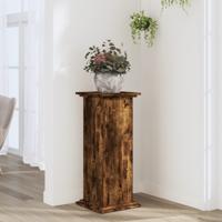 VidaXL Plantenstandaard 33x33x80 cm bewerkt hout gerookt eikenkleurig