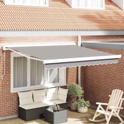 Luifel automatisch uitschuifbaar 350x250 cm lichtgrijs