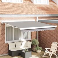 Luifel automatisch uitschuifbaar 350x250 cm lichtgrijs