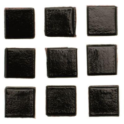 300x stuks vierkante mozaiek steentjes zwart 2 x 2 cm