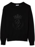 Dolce & Gabbana Kids pull Heritage à col ras-de-cou - Noir